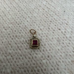 10k gold diamond and ruby stick pin conversion